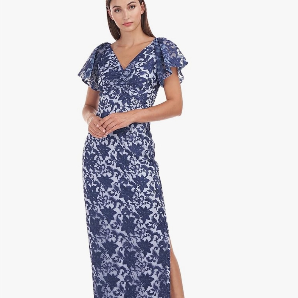 JS Collections Navy Floral Maxi Dress